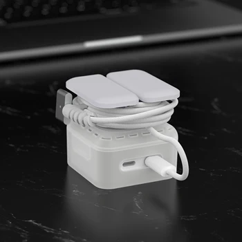עבור אפל M2-MacBook Air 2022 Dual USB-C 35w אור מתאם התיק עם כבל Winder ארגונית מטען כיסוי מגן