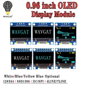 0.96 אינץ OLED IIC סדרתי לבן תצוגה מודול 128X64 I2C SSD1306 12864 מסך LCD לוח מצאו vcc לחסכון אנרגיה SCL SDA 0.96