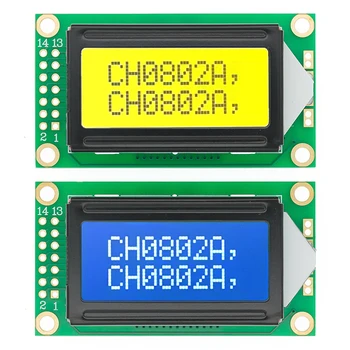 0802 LCD 8x2 תצוגת LCD אופי מודול 5V LCM כחול עם תאורה אחורית עבור Arduino