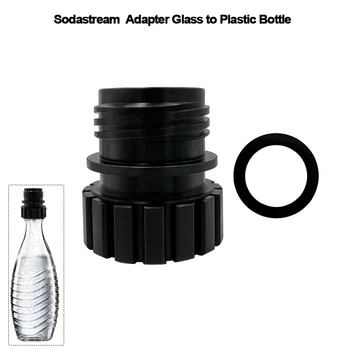 1 חתיכה שחורה מתאם עבור קריסטל זכוכית בקבוק פלסטיק על Terra Sodastream