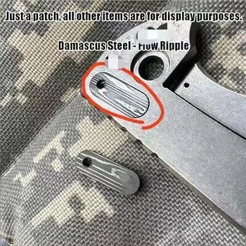 1 יח ' בהזמנה אישית DIY דמשק פלדה זרם אדווה אחד מחסנית חור תיקון על ריק הינדר XM18 3.5 סכינים ואביזרים