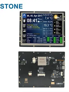 10.4 אינץ HMI TFT-LCD מודול עם מסך מגע & RS232/RS485/RS422 TTL UART נמל & ממשק התוכנה קל לתכנת