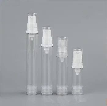 100pcs/lot 5ml 10ml 15ml ריק נטול אוויר משאבת בקבוקי פלסטיק לחץ ואקום בקבוק ספריי תחליב קוסמטי אריזת בקבוקים.
