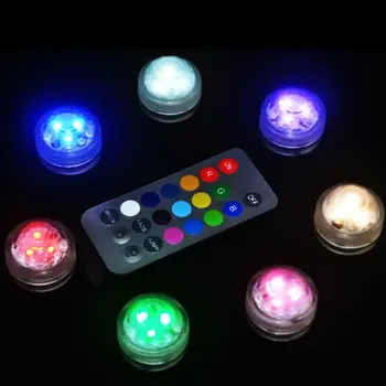 100pcs/Lot פנטסטי שלט רחוק עמיד למים LED מסיבת תה מיני אור עם סוללה עבור אגרטל תאורה