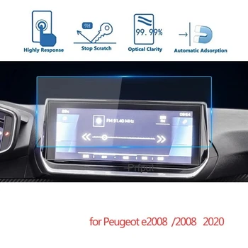 10inch פלדה סרט מגן מסך ניווט GPS רכב מזג זכוכית מגן מסך עבור פיג ' ו 2008 E2008 2020