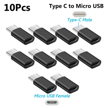 10pcs OTG Type-c כדי מיקרו USB מסוג C ל-Usb 3.0 נקבה מתאם אוניברסלי נתונים בטלפון נייד קו טעינה ממיר