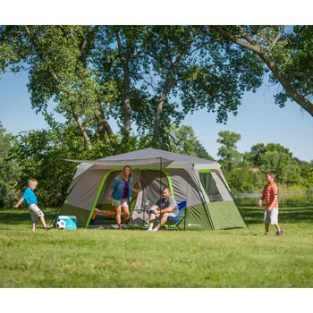 11-האדם מיידי בקתת אוהל עם חדר פרטי,לא נדרשה הרכבה,מוגן אוהל כניסה עם סוכך קדמי גדול