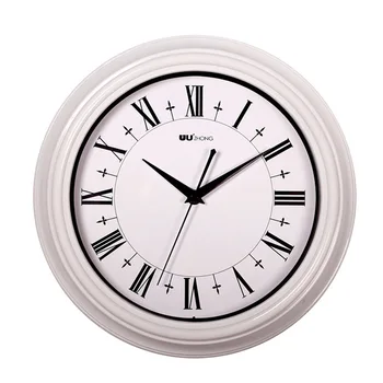 12 אינטש מודרני השעונים פשוט עגול שעון קיר שעון אילם קישוט סלון קוורץ שעון אופנה שעון קיר כפרי
