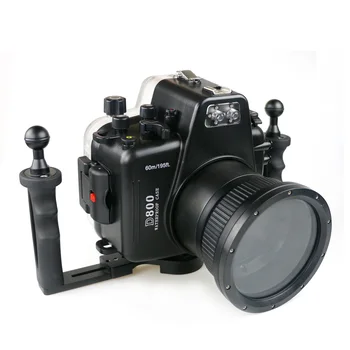 130FT/40M תת מימי עומק צלילה במקרה ניקון D500 D750 D800 D810 105mm Lens מצלמה עמיד למים דיור מכסה הקופסא