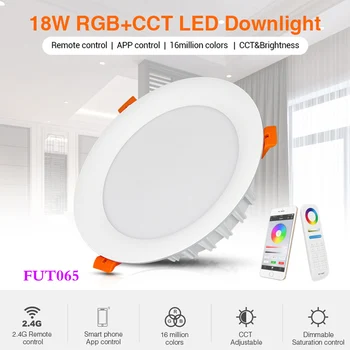 18W RGB+CCT Downlight LED ניתן לעמעום AC 220V חכם מקורה בסלון האור יכול טלפון נייד APP/אלקסה קול/2.4 G שליטה מרחוק