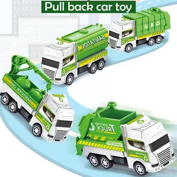 1pc לסגת בנייה רכב מיני האינרציה של הילדים של הילד מתנה למשוך צעצוע מכונית כביש חזרה סגסוגת מחוץ צעצוע צעצוע Educati G6x1