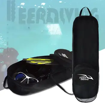 1PCS נייד תיק צלילה עמיד למים Freediving סנפיר תיק עם כיס מתכוונן רצועת כתף לצלילה וטיולים שחייה התיק