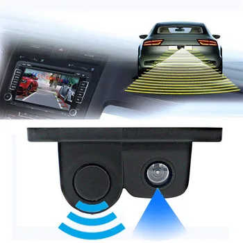 2 ב 1 המכונית חזון מצלמה אחורית חיישן חניה רדאר 170 מעלות, זווית צפייה IP67
