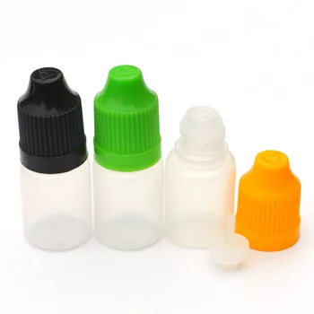 200pcs PE 5ml ריק נוזלי מיכל פלסטיק מחט בקבוקים עם חסין בפני ילדים עין בקבוקון טפי