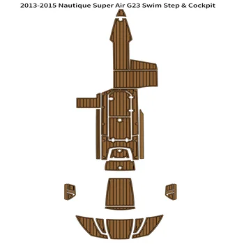 2013-2015 Nautique סופר אוויר G23 לשחות פלטפורמה הטייס משטח הסירה אווה רצפת עץ טיק