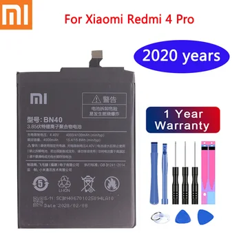 2020 שנים Xiaomi 100% סוללה מקורית BN40 4100mAh Xiaomi Redmi 4 Pro ראש 3G RAM 32G ROM מהדורה באיכות גבוהה סוללה