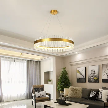 2023 המודרני החדש זהב יוקרה קריסטל Gorgeou אורות תליון האוכל בסלון במסדרון לובי התקרה תלויות מנורות שנדליר