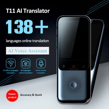 2023 חדש T11 אודיו נייד מתרגם 138 שפה חכם המתרגם לא מקוון בזמן אמת חכם קולי אי קולי תמונה מתרגם
