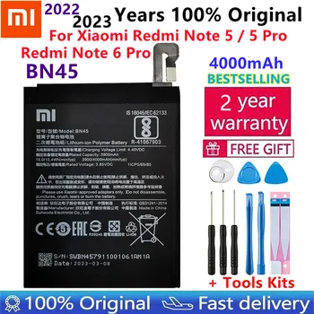 2023 שנה חדש 100% מקורי Xiaomi טלפון סוללה עבור Xiaomi Redmi הערה 5 Note5 הערה 6 Pro BN45 4000mAh החלפת הסוללות