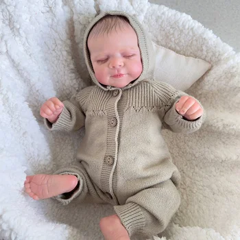 20inch כבר צבוע גמור מחדש הבובה Quinlyn חמוד התינוק הישן 3D ציור עם נראים לעין ורידים