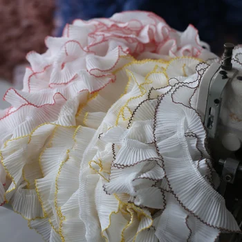 20Meters לפרוע חד צדדית תחרה, טול, סרט חתוך 50mm תפירה החתונה מלאכת DIY להתלבש בובות Crafting