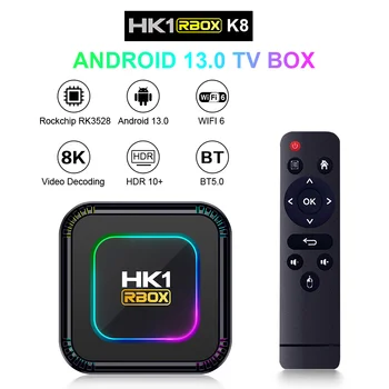 20pcs אנדרואיד 13.0 HK1 RBOX K8 הטלוויזיה Box RK3528 Quad Core 2G/16G 4G/32G 64G 2.4 G 5G Dual WIFI6 H. 265 8K Smart Media Player Youtube