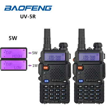2Pcs Baofeng UV-5R של מכשיר קשר 5W/8W Dual Band 10 ק 