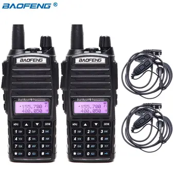2pcs BaoFeng UV-82 5W ווקי טוקי Dual Band VHF/UHF כפול דיבור / שידור BAOFENG Uv-82 חובבים נייד מכשירי קשר baofeng uv 5r רדיו cb