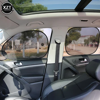 2pcs המכונית שמש בצל הגנת UV רכב וילון לחלון המכונית שמשיה לצד חלון רשת כיסוי מגן השמש על המטען הקרוון נסיעות אספקת