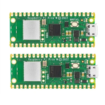 2Pcs עבור Raspberry Pi פיקו W אלחוטי מודול WiFi Dual-Core ARM Cortex מו+ RP2040 מיקרו פיתוח המנהלים.
