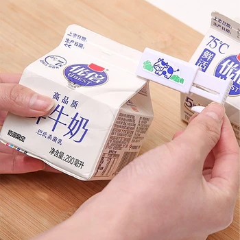 2Pcs פלסטיק בסגנון יפני חלב תיבת איטום קליפ קופסאות משקה איטום קליפ חטיף שקית משק הבית מזון איטום קליפ