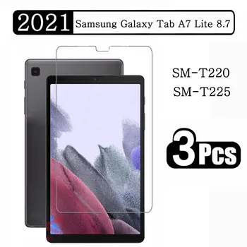(3 Pack) מזג זכוכית עבור Samsung Galaxy Tab A7 לייט 8.7 2021 SM-220 SM-T225 220 T225 כיסוי מלא סרט מגן מסך