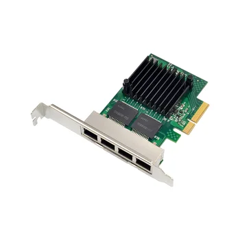 350T4 PCI-E X4 Quad Port 10/100/1000Mbps Ethernet כרטיס רשת Server Adapter 4 יציאת LAN I350-T4 ניק מידע NHI350AM4