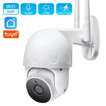 3MP Tuya Wifi מצלמה חכמה החיים ענן 1080P אוטומטי מעקב PTZ IP מצלמת תנועה חיצוני לזהות אזעקה טלוויזיה במעגל סגור מצלמת אבטחה בבית