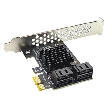 4 נמל SATA III הרחבה PCIe כרטיס SATA 6Gbps ל PCI-e X1 בקר w/ סוגר