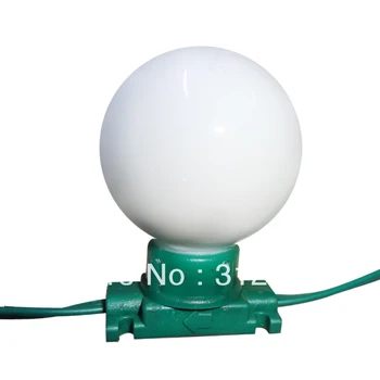 50nodes DC12V WS2811 LED טכניקולור פיקסל עם חלבי G40 כיסוי;עמיד למים, RGB צבע מלא;ירוק צבע התיק והאזנה