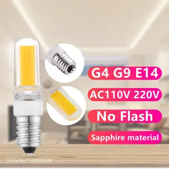 5PCS G4 G9 Bulb E14 LED ניתן לעמעום 6W 220V 110V Lampadas COB LED מנורת אור Bombillas לוז חמים מגניב WhiteReplace 60W מנורת הלוגן