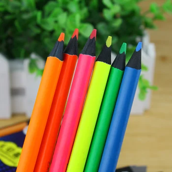 6 יח ' /סט חם מכירה מרקו 9205B 6 צבעי ניאון צבע עיפרון עופרת רב תכליתי לעבות סמן העיפרון