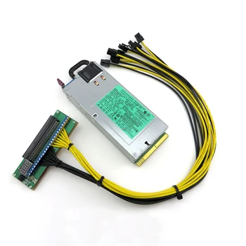 8PCS/Lot UL1015 14AWG 6Pin PCIE כבל חשמל עבור BTC Antminer S3 S5 S7