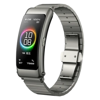 90% חדש Huawei TalkBand B6 לדבר הלהקה B6 רוחב Bluetooth Smart צמיד ספורט Wristbands מגע AMOLED מסך קריאה אוזניות הלהקה