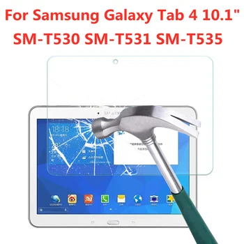 9H זכוכית מחוסמת עבור Samsung Galaxy Tab 4 10.1 אינץ מגן מסך SM-T530 T531 T535 בועה חינם ברורה לוח סרט מגן