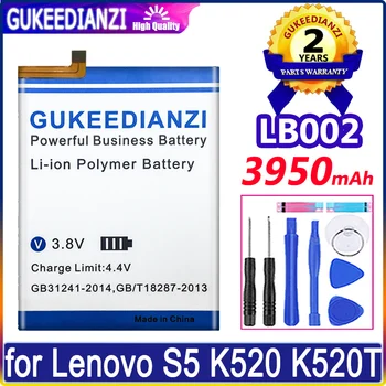 Bateria חדש Batterie LB002 3950mAh סוללה Lenovo S5 K520 K520T קיבולת גבוהה סוללה אחריות 1 שנה +כלים