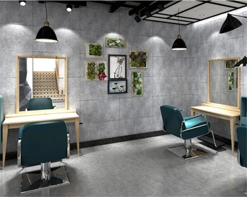 Beibehang רגיל צבע טפט אפור מלט טפט מסעדה בר חנות בגדים מספרה תעשייתי רוח טפט 3D