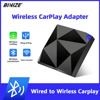 Binize אלחוטית CarPlay מתאם 2023 Apple Wireless CarPlay Dongle Plug & Play עבור OEM קווי CarPlay מכוניות
