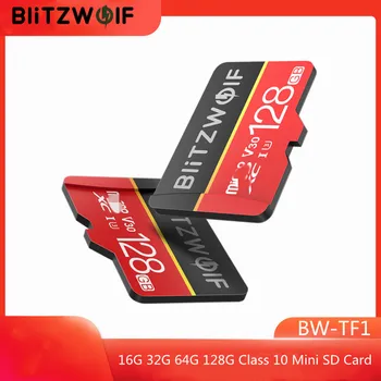 BlitzWolf כרטיס זיכרון 16G 32G 64G 128G שיעור 10 Mini SD מהירות גבוהה לקרוא &לכתוב TF כרטיס מיני sd עבור הטלפון הנייד של המצלמה
