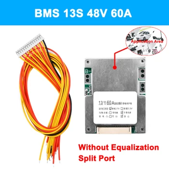 BMS ו-13 48V 60A קומפקטי סוללה הגנה לוח Li-Ion Battery Pack הגנה מודול Isoport בלי הקיזוז