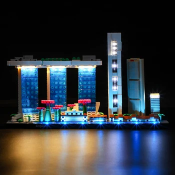 BriksMax אור Led ערכת עבור 21057 אדריכלות סינגפור אבני הבניין סט (מודל לא Inculded) צעצועים לילדים
