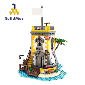 BuildMoc 1440Pcs פיראט נושא סייבר האי בניית מודל בלוקים דגם לבנים תואם 21322 הרכבה גזע צעצועים chrildren