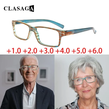 CLASAGA גברים, נשים, אופנה משקפי קריאה האביב ציר משקל נגד לחץ בעיניים/בוהק Diopter+1.0~6.0