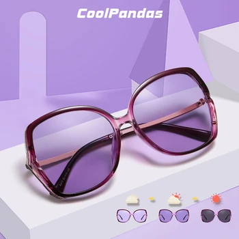 CoolPandas 2022 מנופחים Photochromic משקפי שמש לנשים מקוטב יוקרה נסיעות משקפיים נשים UV400 משקפי oculos דה סול